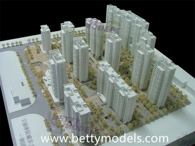 white residential scale models