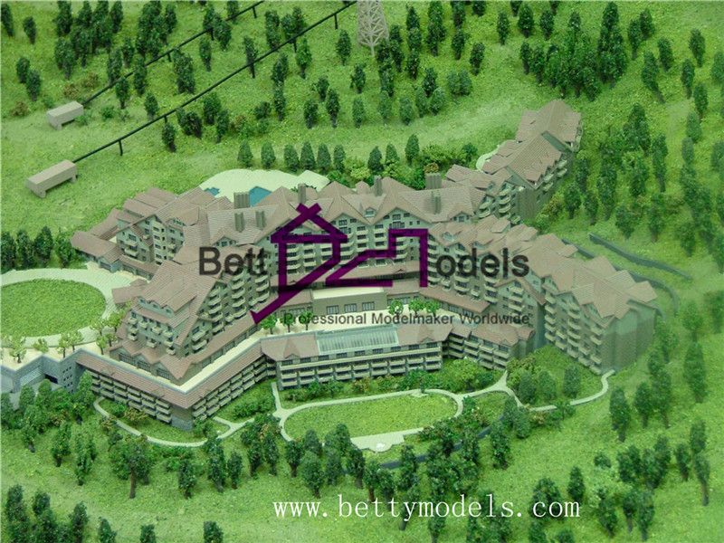 Topographic villa scale models
