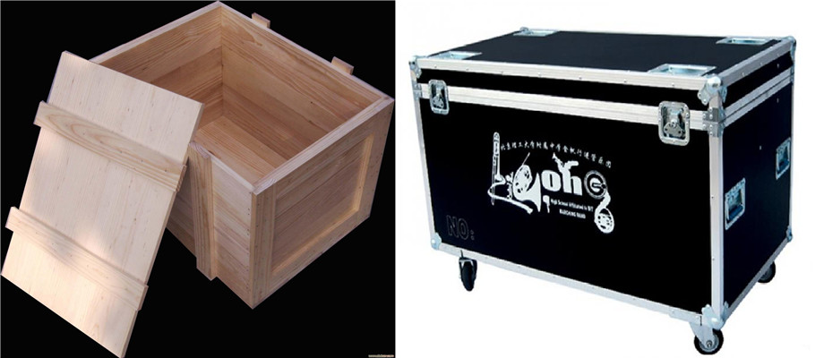 wooden packing box and flight case for architectural models