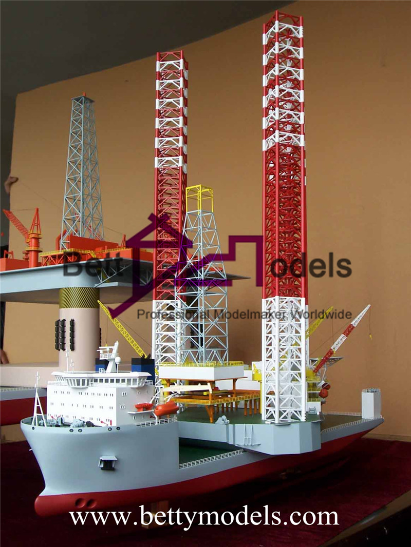 Uk drilling platform scale models